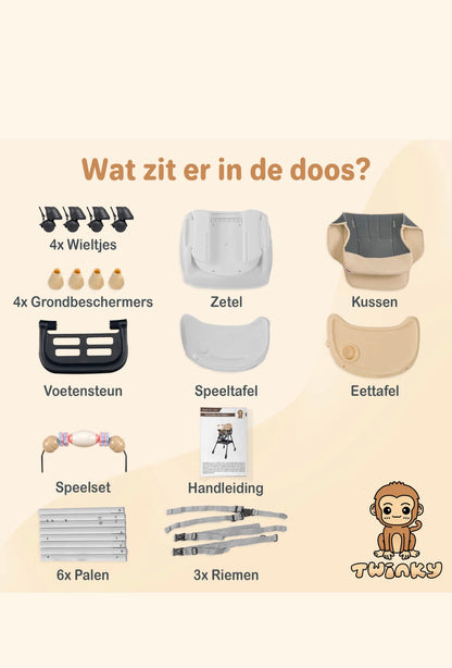 Meegroeiende Kinderstoel – Van Baby tot Peuter